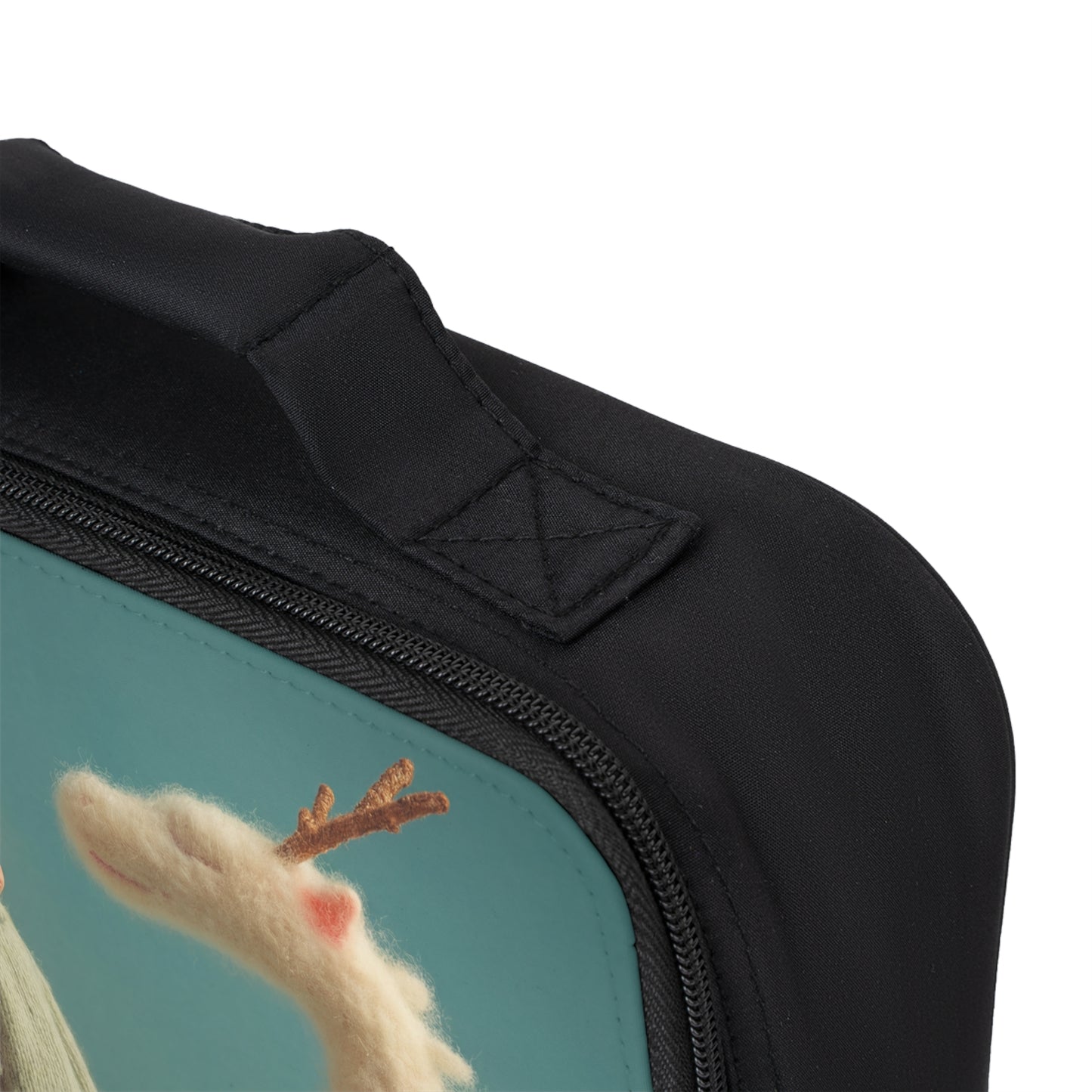 Knitted Dragon & Child Lunch Bag – Whimsical Cloudside Companion