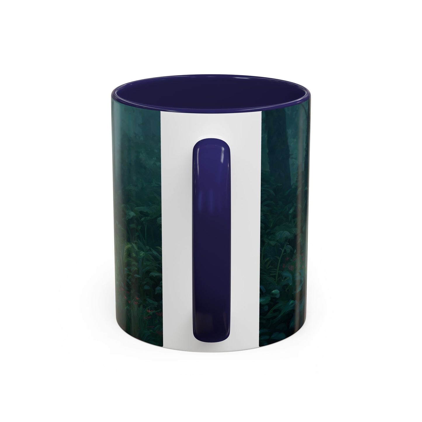 Sentinel in Mist Accent Coffee Mug (11, 15oz) – Guardian of the Whispering Woods