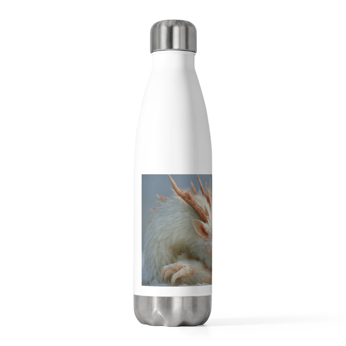 Snowbound Dragon Companion 20oz Insulated Bottle – Whispering Frost and Warmth