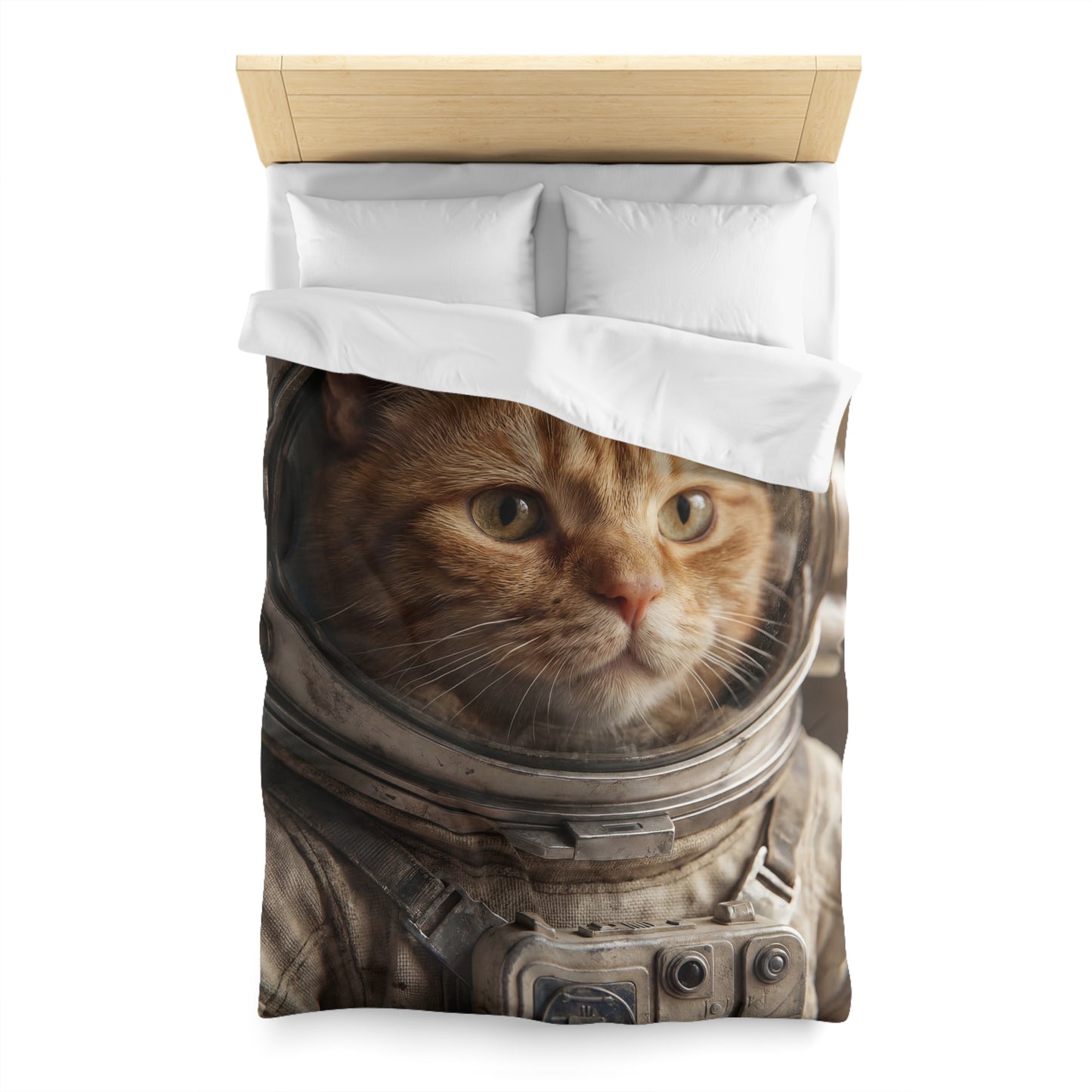 Astronaut Cat Microfiber Duvet Cover – Whiskers in the Starscape