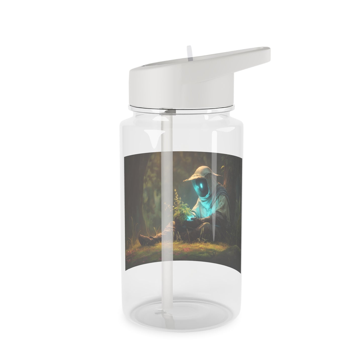 Glowing Guardian Tritan Water Bottle – Bioluminescent Forest Keeper