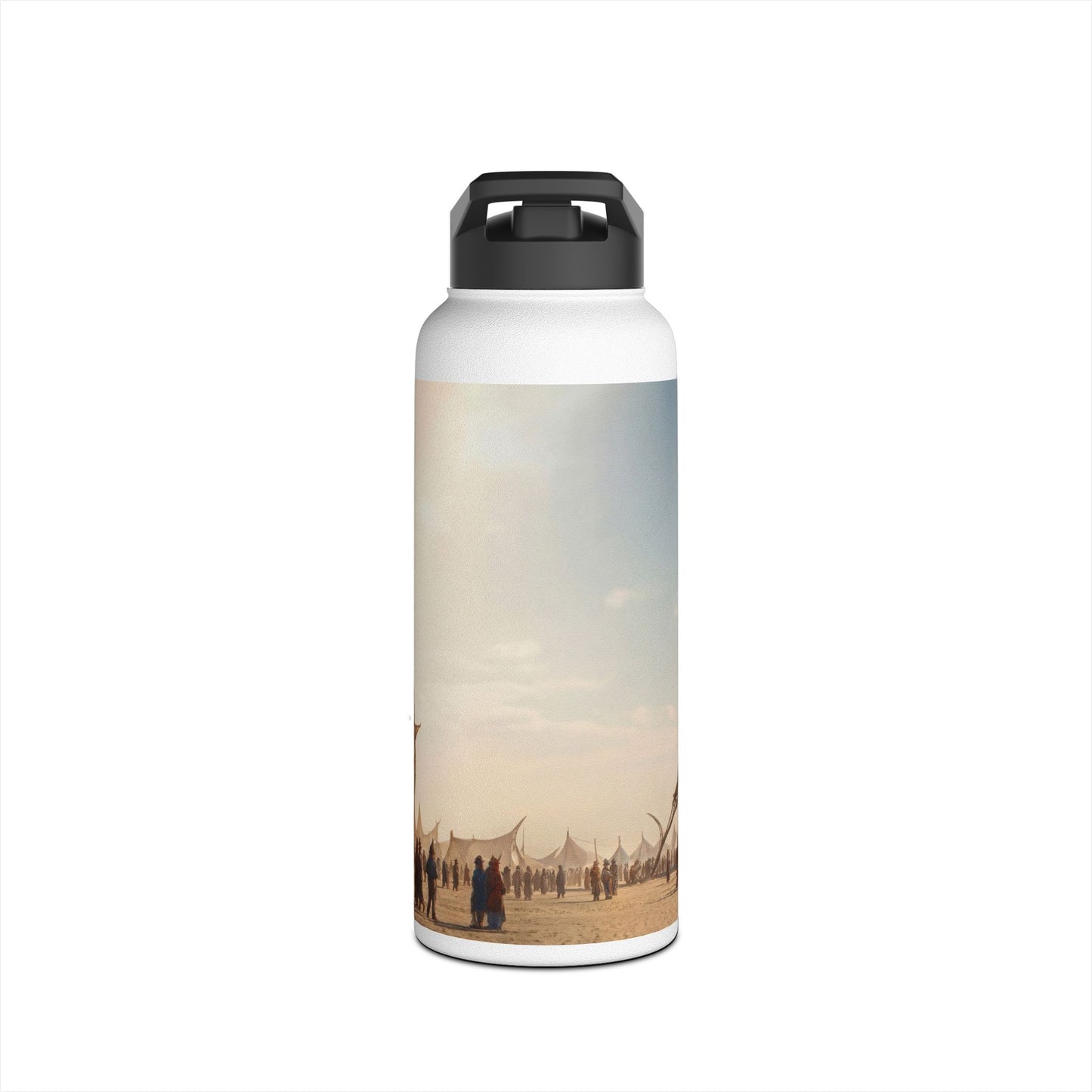 Desert Cathedral of Wind Stainless Steel Water Bottle, Standard Lid – Sun-Drenched Aetherian Market