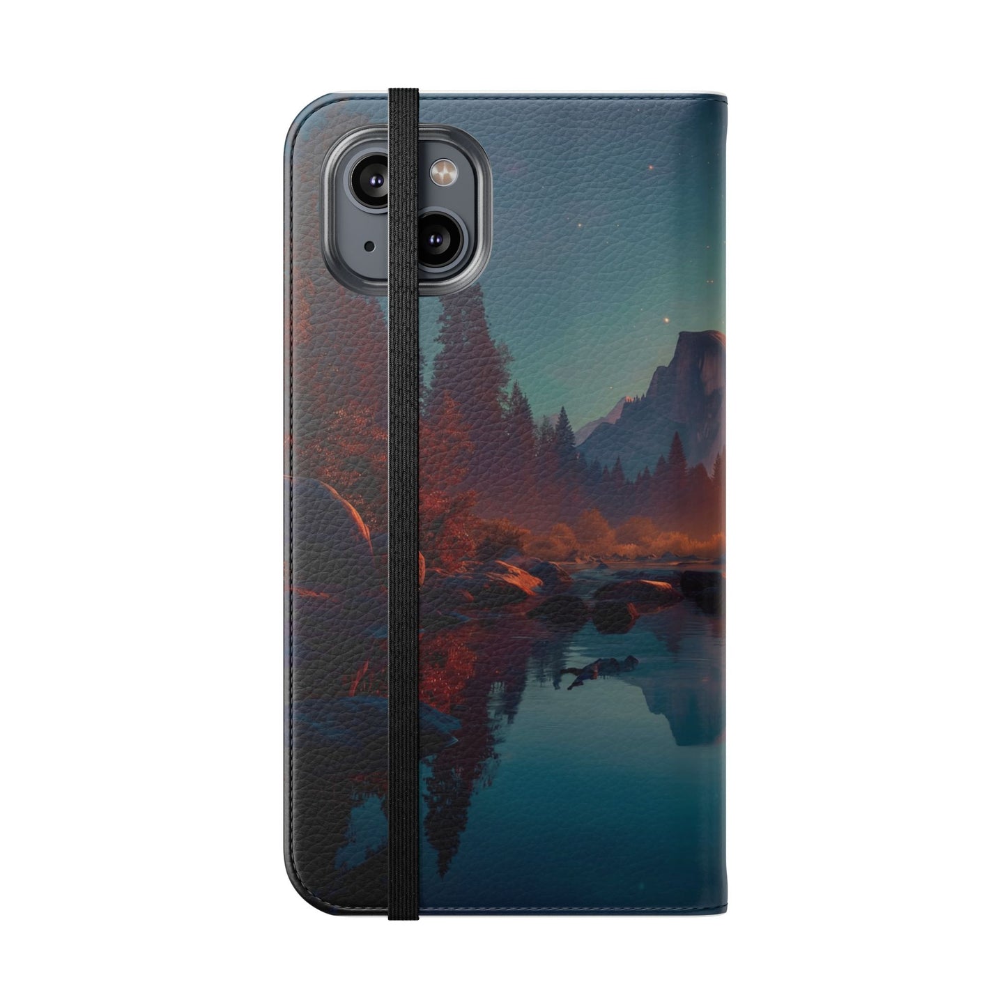 Starlit Valley Flip Cases – Twilight River and Half Dome Reflections