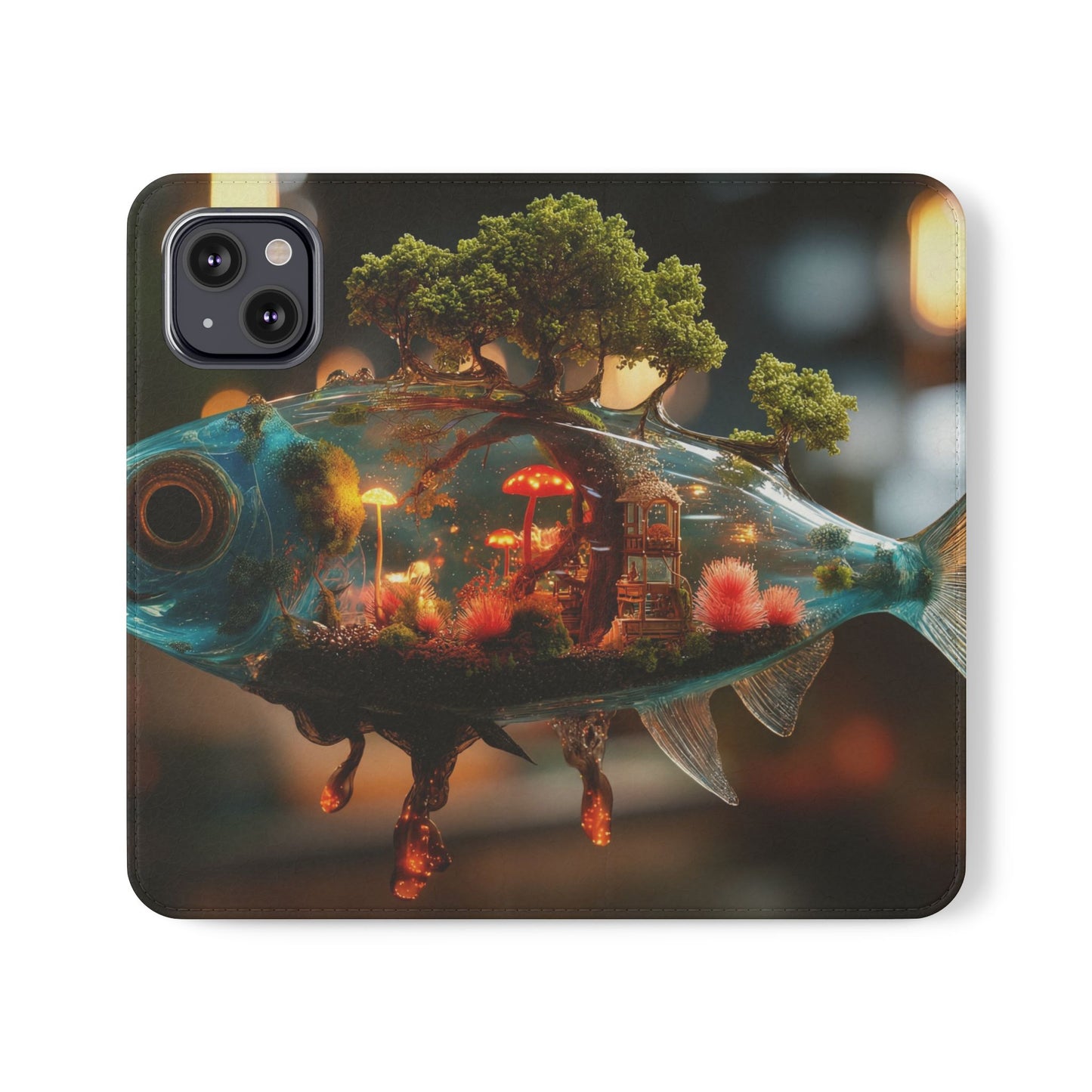 Forest Fish Flip Case – Liquid Glowwood Dreamscape