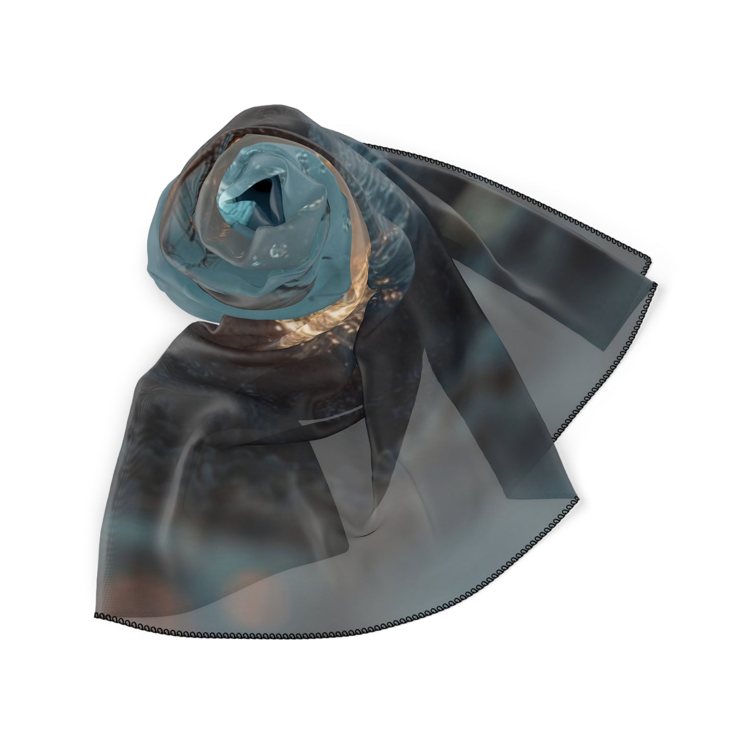 Storm-Sailed Ship in Bottle Poly Scarf – Captured Gale on a Glass Sea