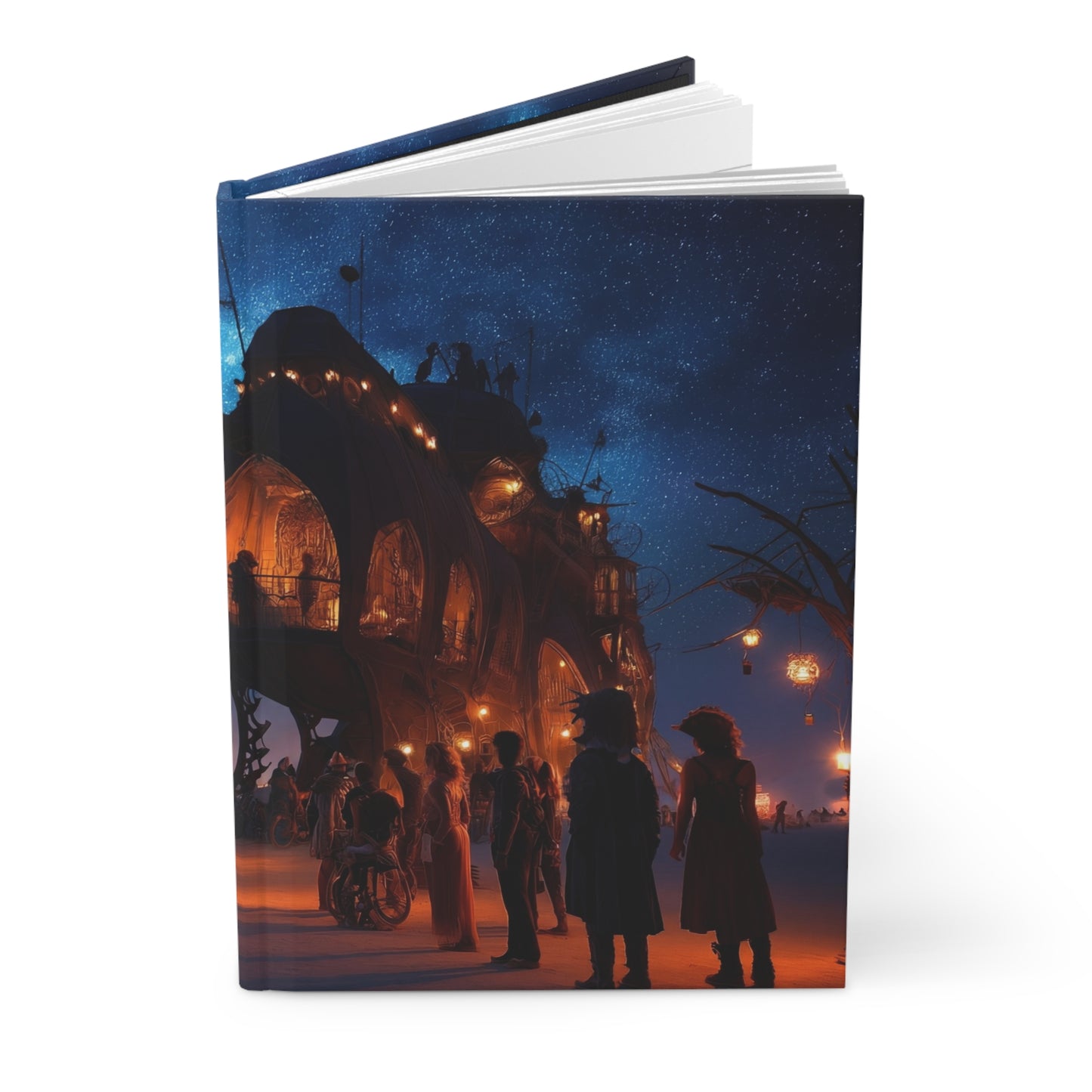 Starlit Desert Shrine Journal Matte – Warm Glow Under Cosmic Canopy