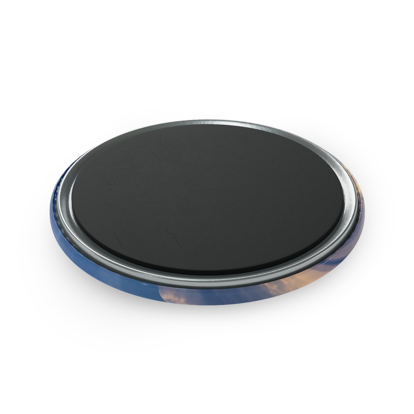 Skyborne Lighthouse Button Magnet, Round (1 & 10 pcs) – A Tower of Warmth Against the Azure