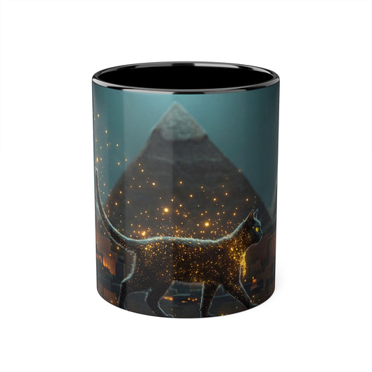 Star-Clad Sentinel Accent Mugs, 11oz – Golden Gaze Guardian Scene