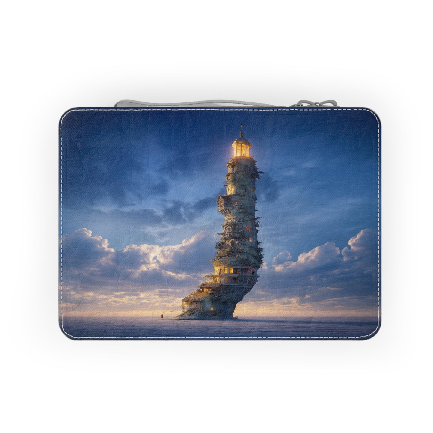 Skyborne Lighthouse Paper Lunch Bag – Warm Lights Against the Twilight Sea