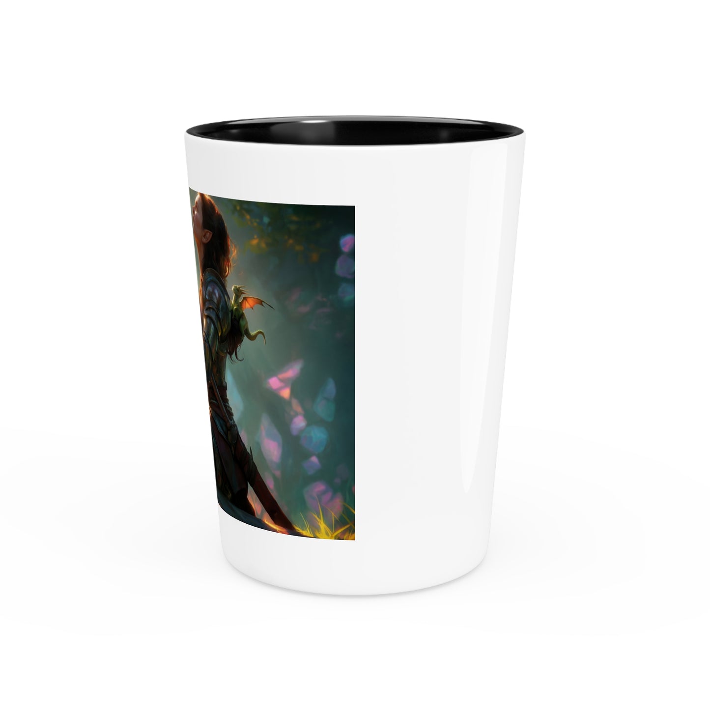 Crystal Grove Paladin Sentinel – Glowing Dragon Companion Shot Glass