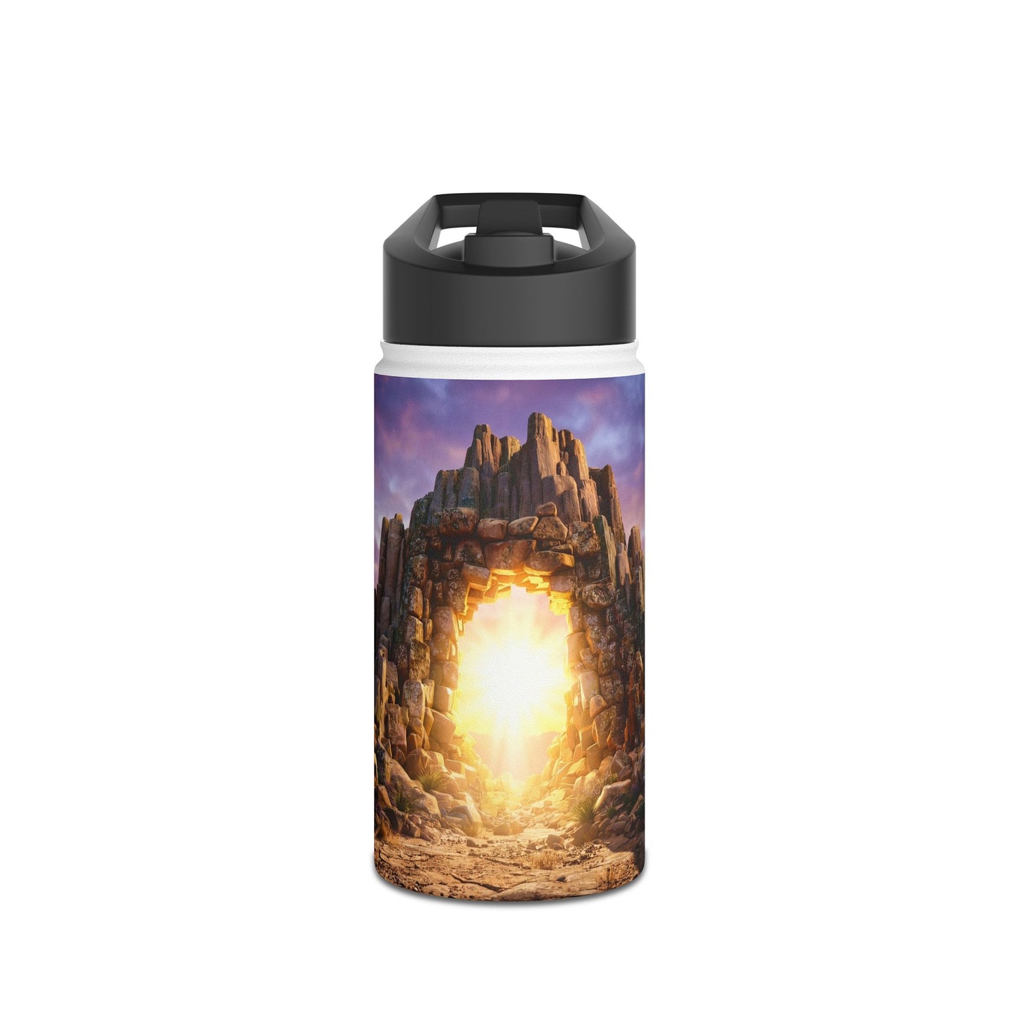 Celestial Portal Stainless Steel Water Bottle, Standard Lid – Sunlit Stone Gateway