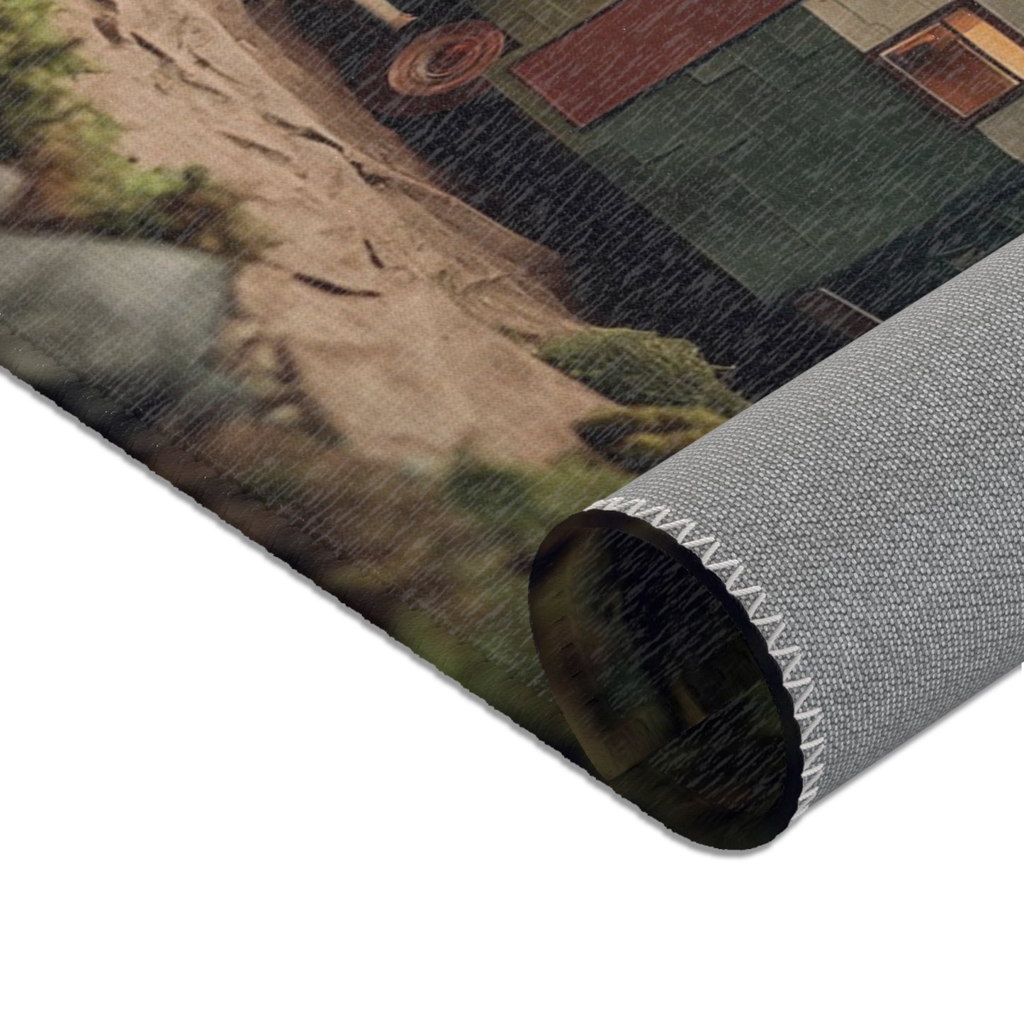 Forest Campervan Area Rug – Whispering Pines & Warm Light