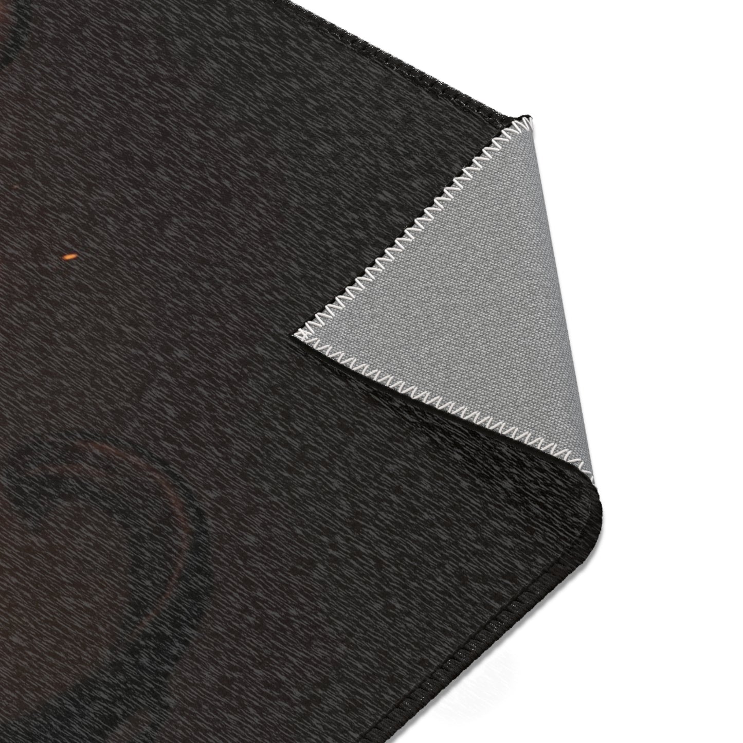 Flamebound Sentinel Area Rug – Ember-Wreathed Warrior Dreamscape