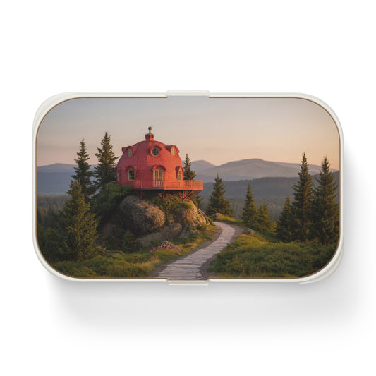 Red Dome Cottage Bento Lunch Box – Sunset Path to Your Quiet Peak