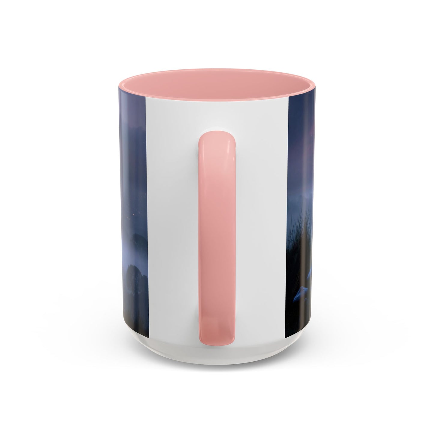 Moonlit Mycophile Accent Coffee Mug (11, 15oz) – Twilight Guardian of the Fungal Peaks