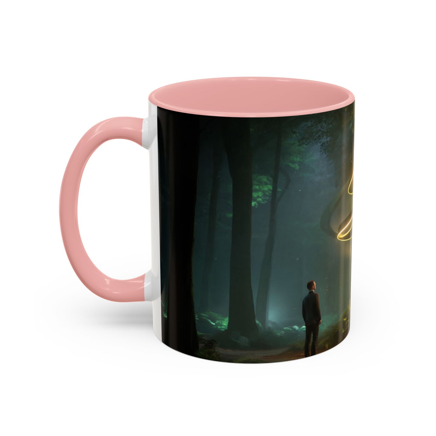 Spiral Light Forest Accent Coffee Mug (11, 15oz) – Ethereal Golden Rings