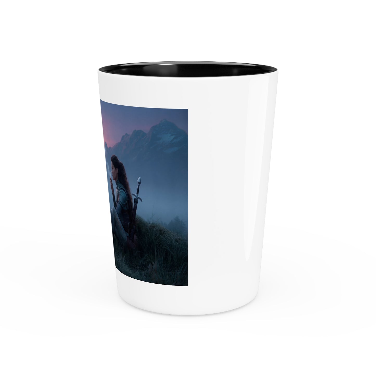 Misty Peak Sentinel – Small Glass with Dragon Companion