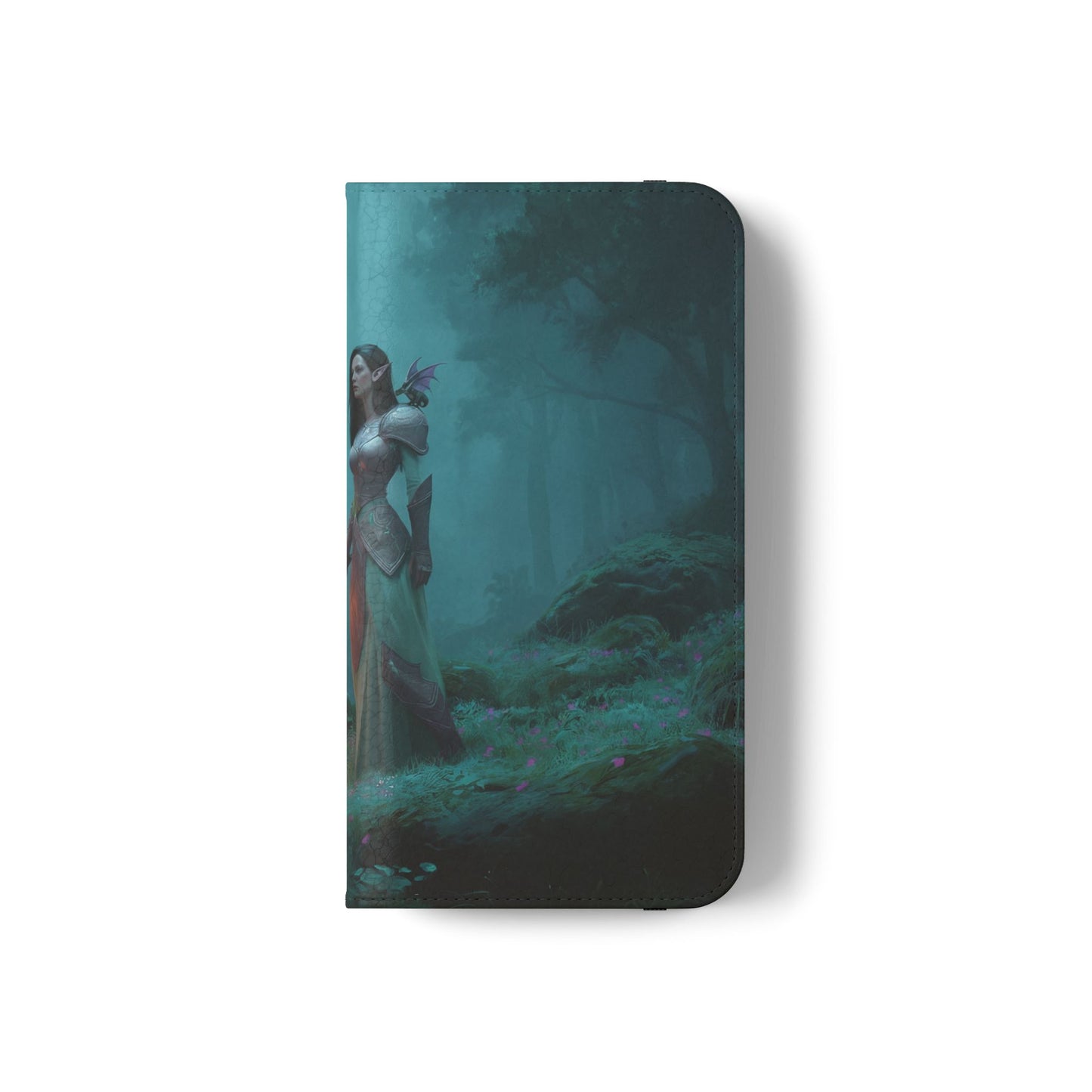 Forest Guardian Flip Cases – Elven Sentinel with Glowing Blade