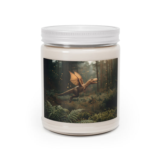 Forest Dragoon Scented Soy Candles with White Lid, 9oz – Amber Light Through Ancient Canopy