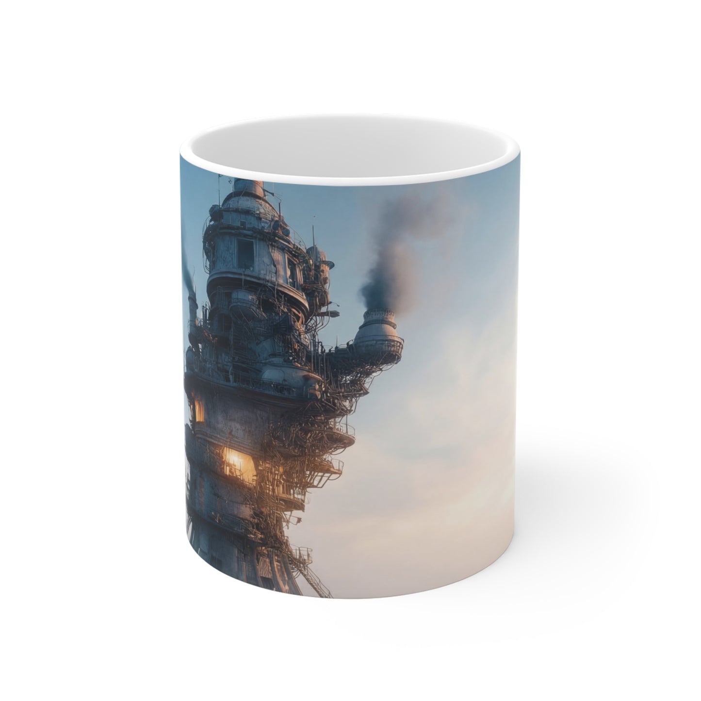 Skyward Steam Tower Ceramic Mugs (11oz\15oz\20oz) – Lonely Engineer’s Dawn