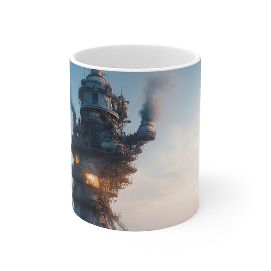 Skyward Steam Tower Ceramic Mugs (11oz\15oz\20oz) – Lonely Engineer’s Dawn