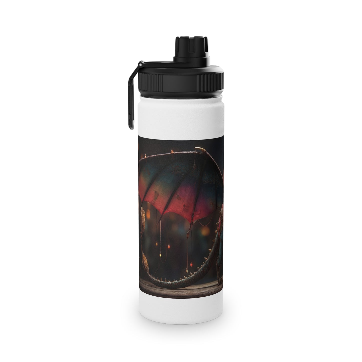 Celestial Dragon Stainless Steel Water Bottle, Sports Lid – Twilight Parade Guardian