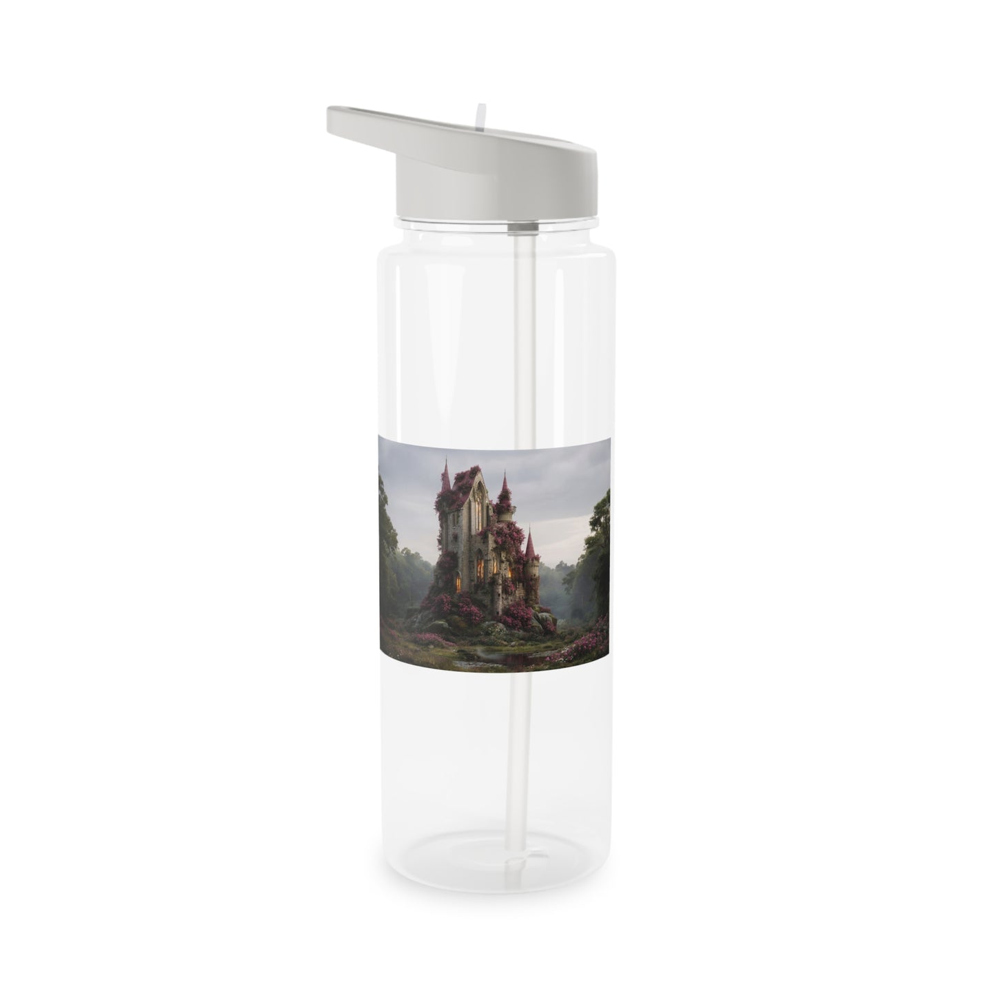 Blooming Stone Castle Tritan Water Bottle – Rose Garden Gothic Retreat