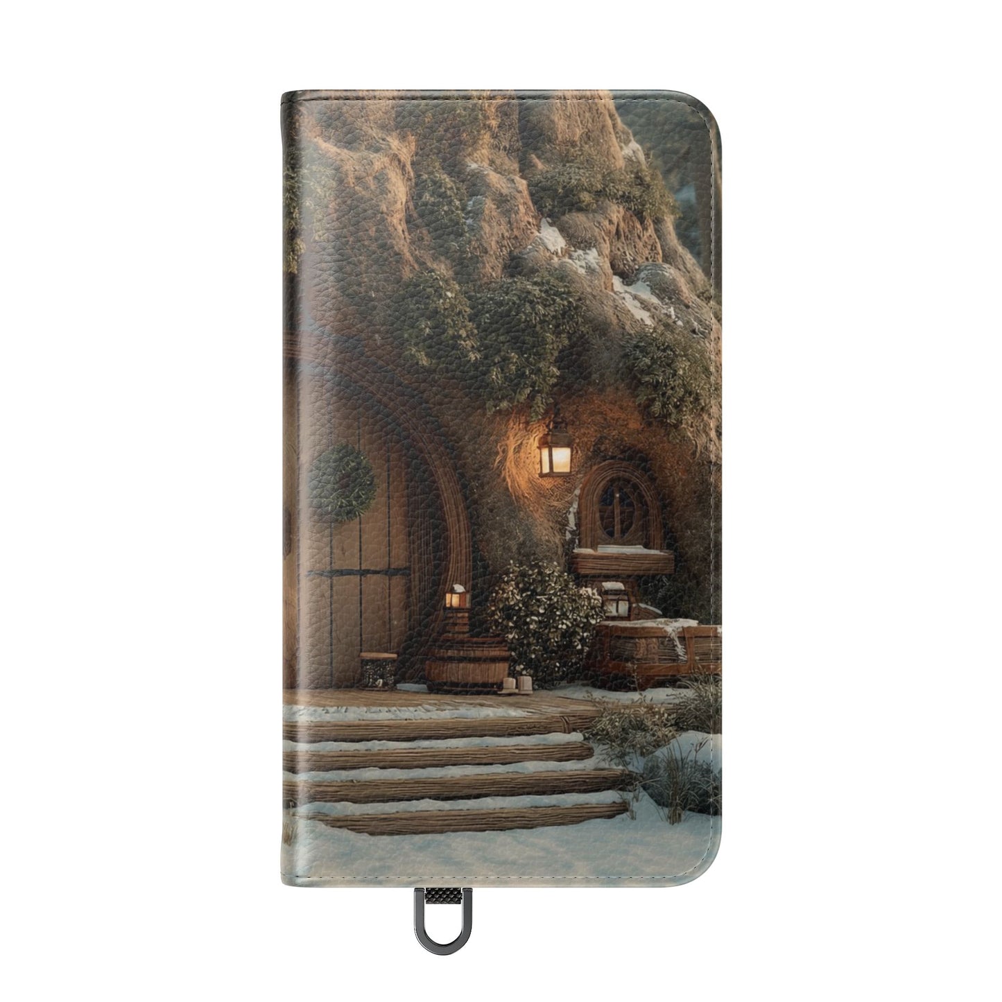 Hobbit Hole Flip Cases – Cozy Winter Doorway Scene