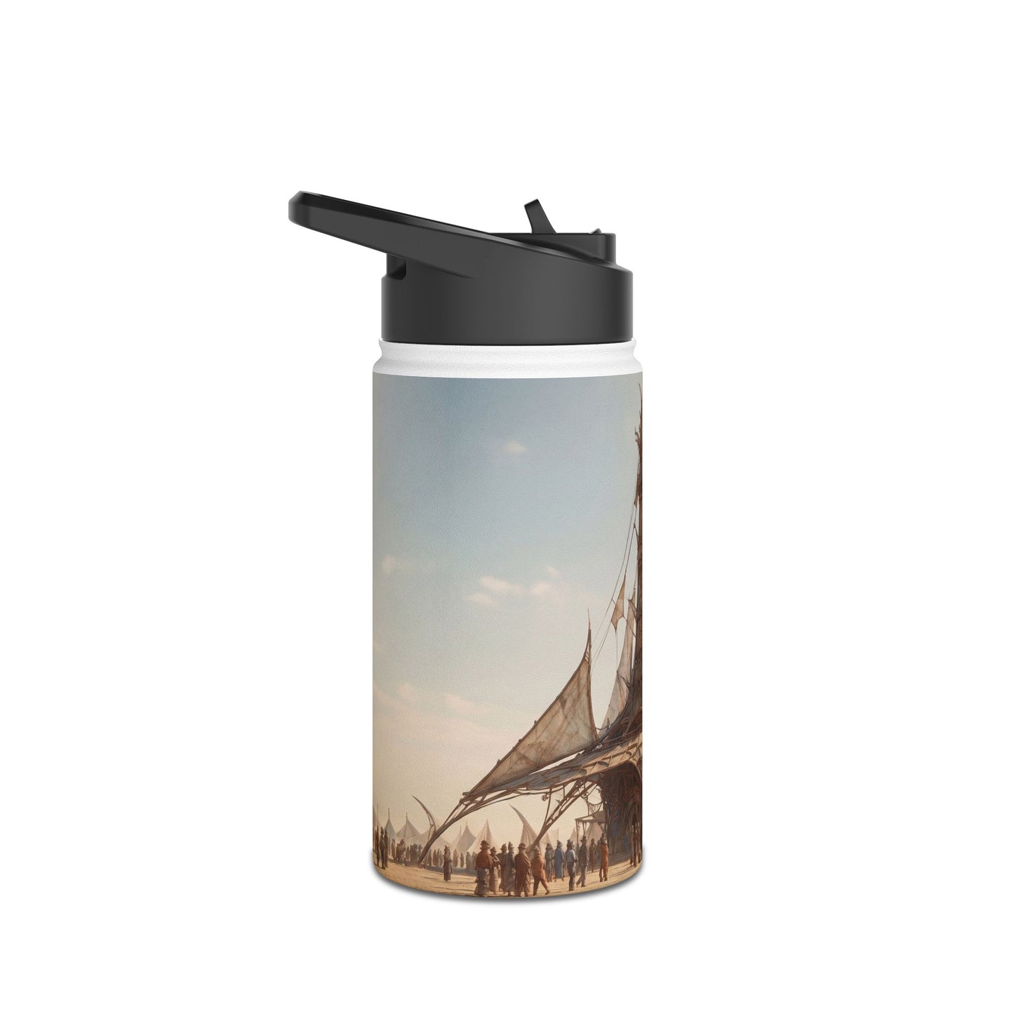 Desert Cathedral of Wind Stainless Steel Water Bottle, Standard Lid – Sun-Drenched Aetherian Market