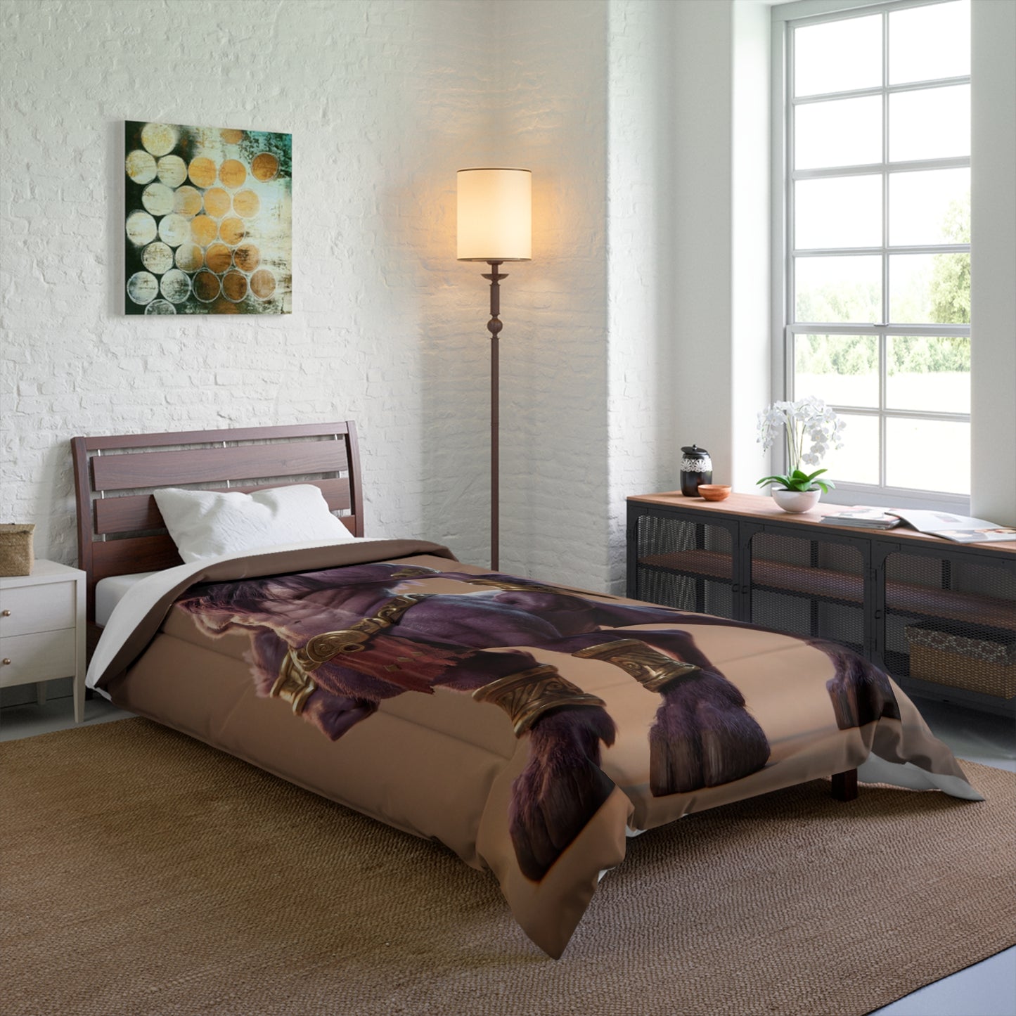 Regal Minotaur Comforter – Purple Throne of Strength