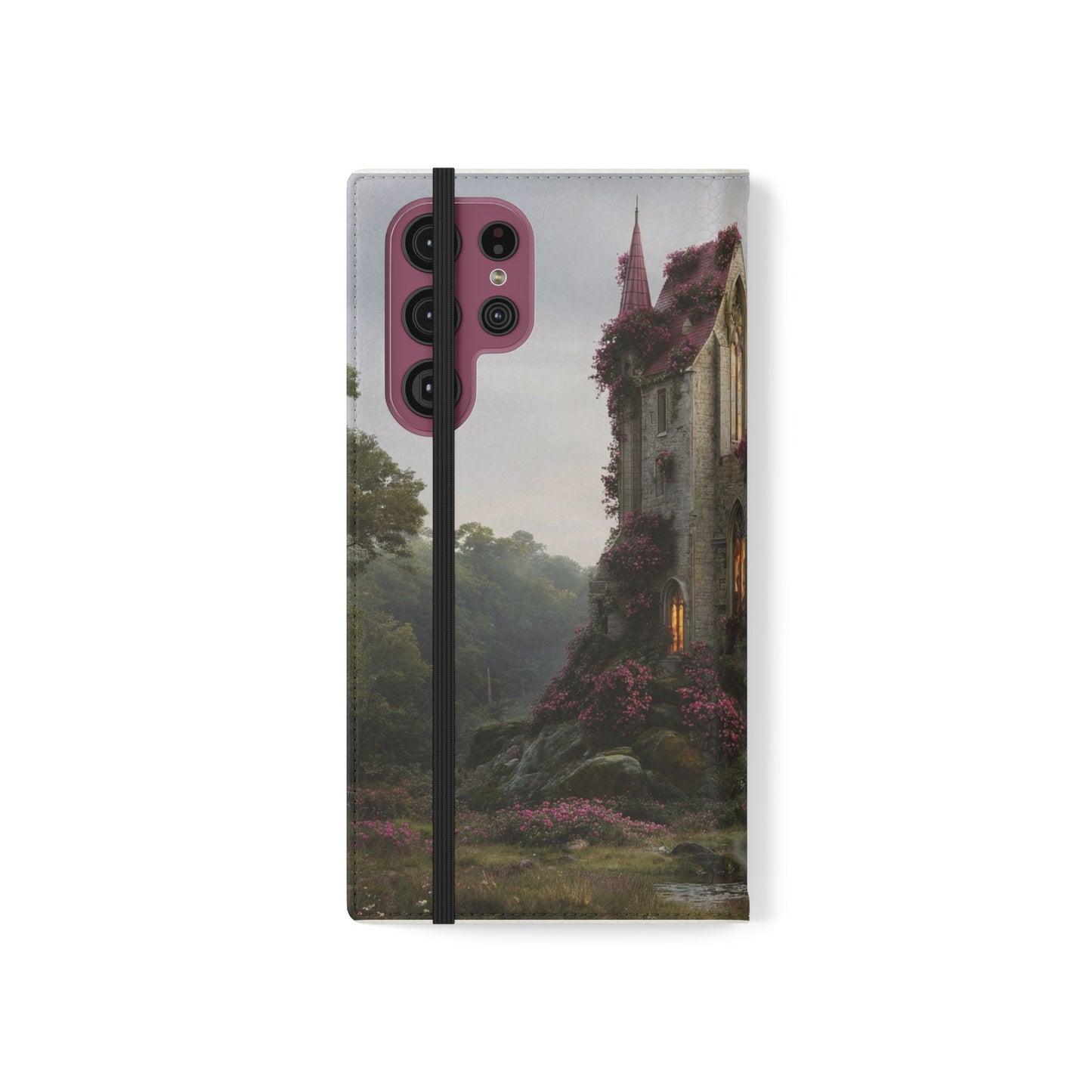Blossom Spire Flip Cases – Pink Ivy Gothic Castle Cover