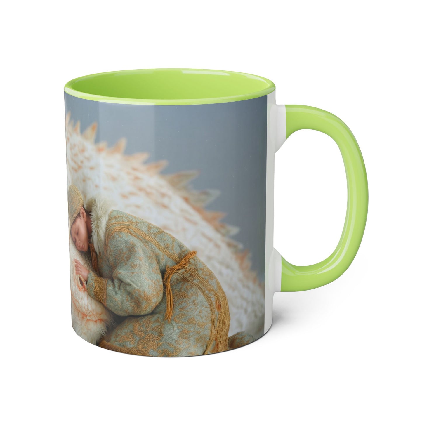 Dragon Child Accent Mugs, 11oz – Frosty Guardian Embrace