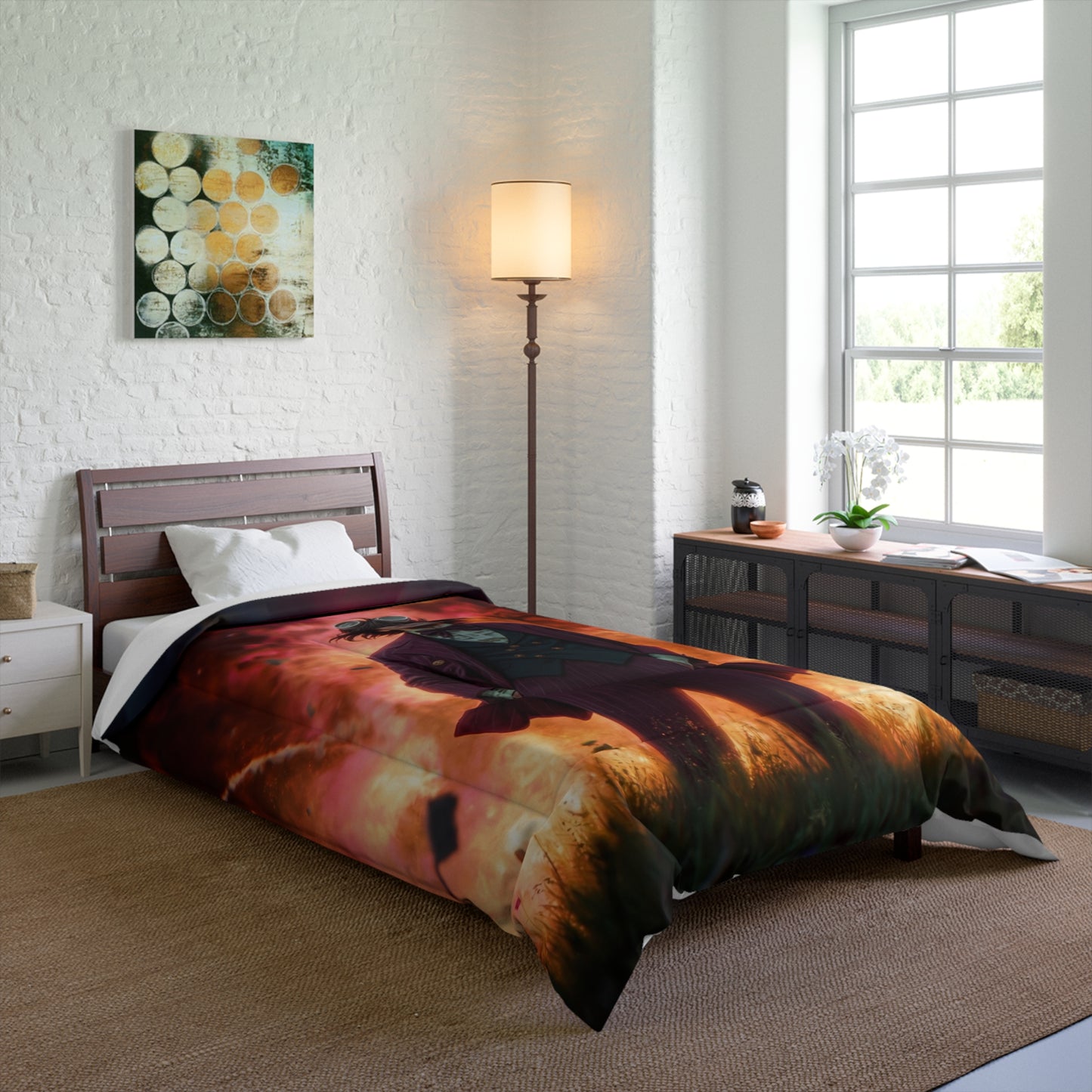 Crimson Sky Conductor Comforter – Explosive Symphony in Velvet