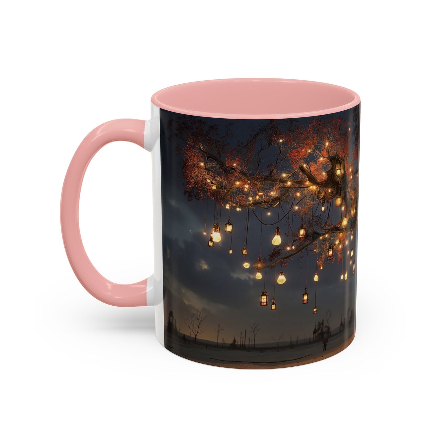 Lantern Tree Accent Coffee Mug (11, 15oz) – Amber Glowing Guardianship