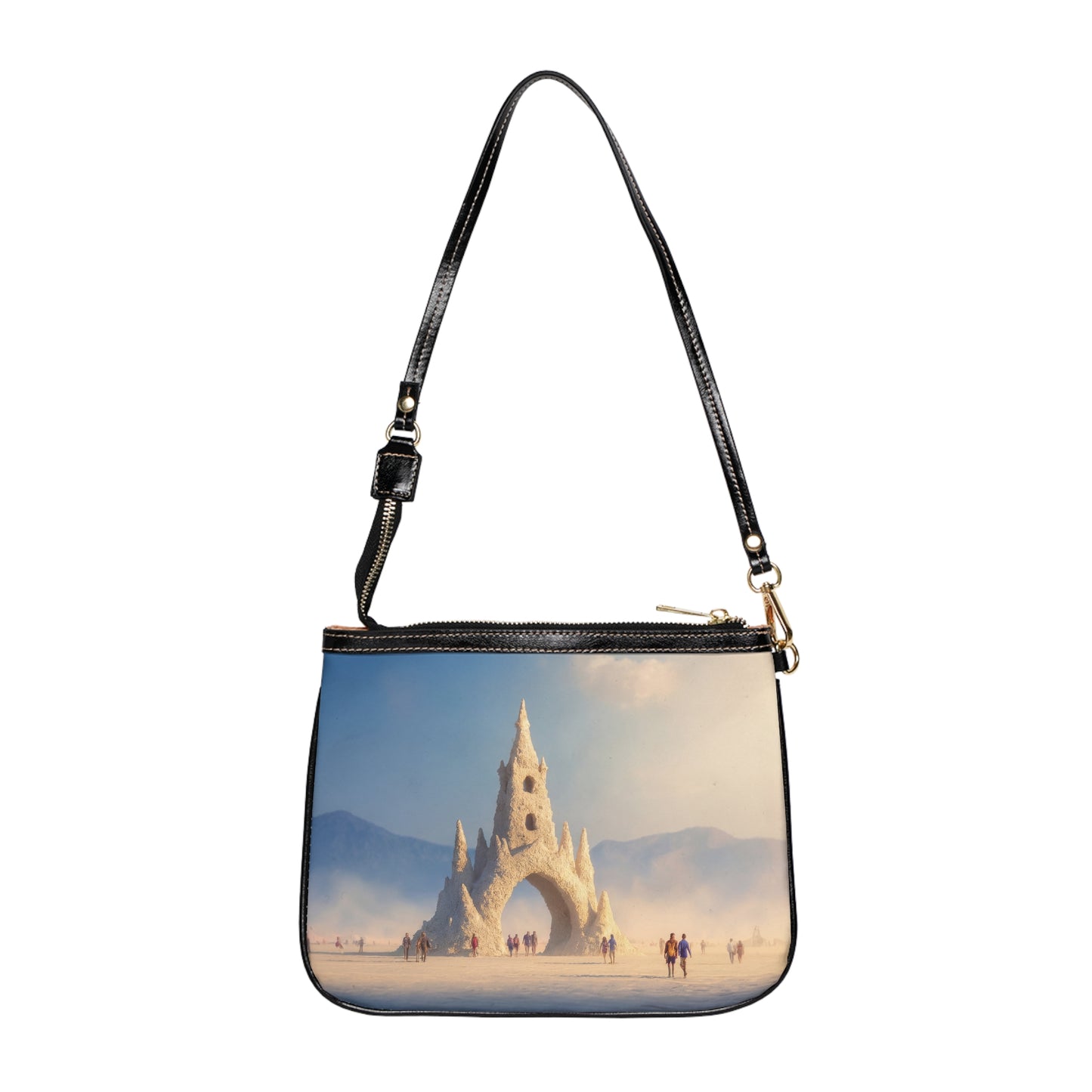 Desert Castle Archway Small Shoulder Bag – Sunlit Sandscape Guardian