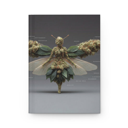 Botanical Winged Being Hardcover Journal Matte – Anatomical Fantasy in Green