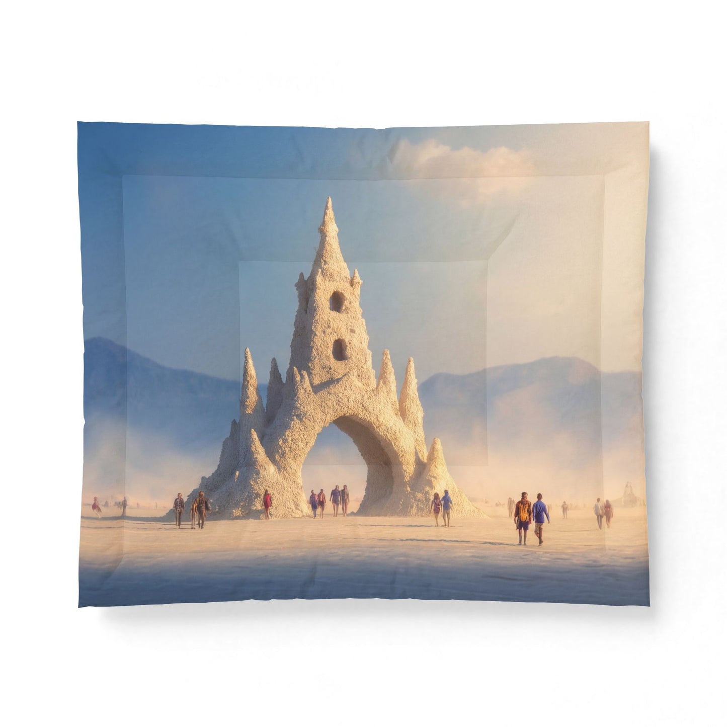 Desert Castle Cotton Comforter – Golden Hour Sentinel Archway
