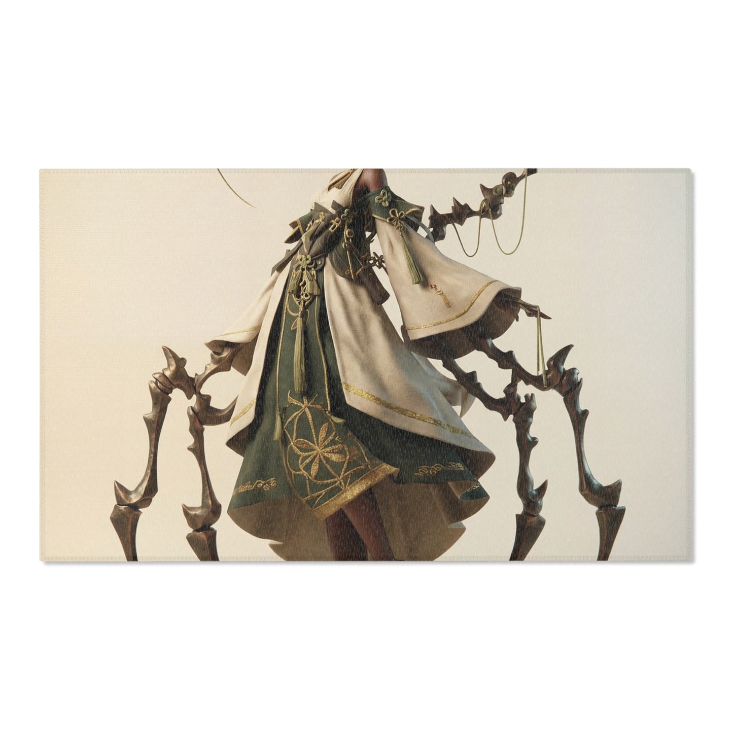 Spider Sentinel Area Rug – Moonlit Silk and Iron Arachnid