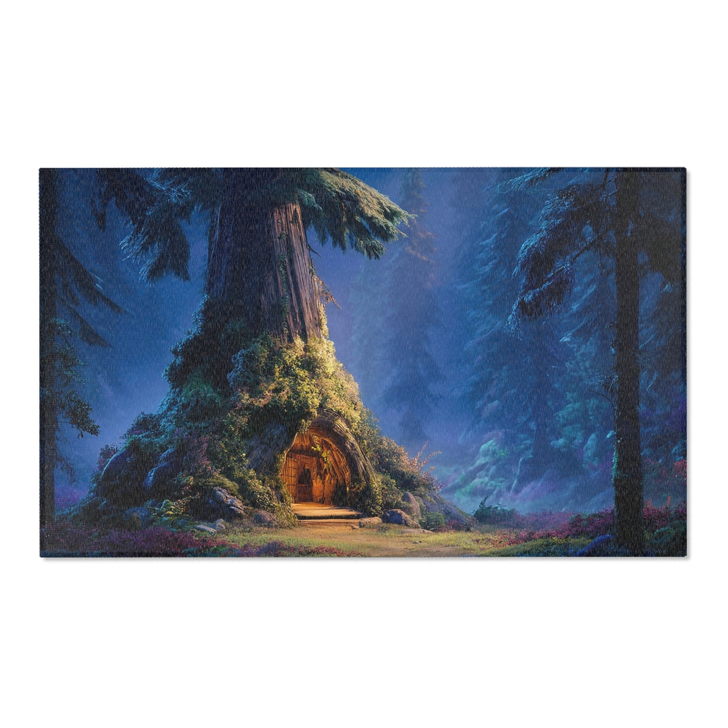 Ancient Treehouse Hideaway Area Rug – Twilight Grove Sanctuary