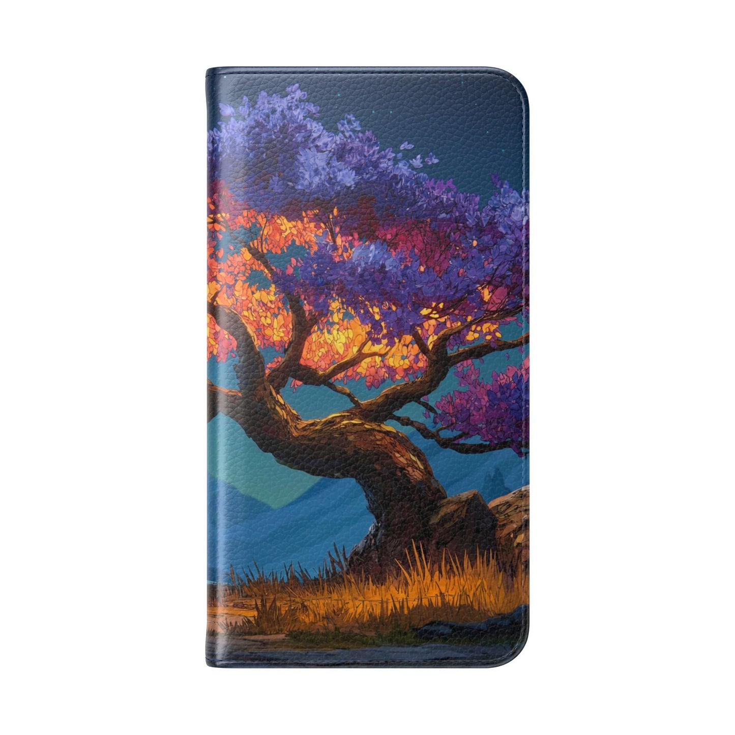 Violet Flame Tree Flip Cases – Twilight Mountain Glow Case