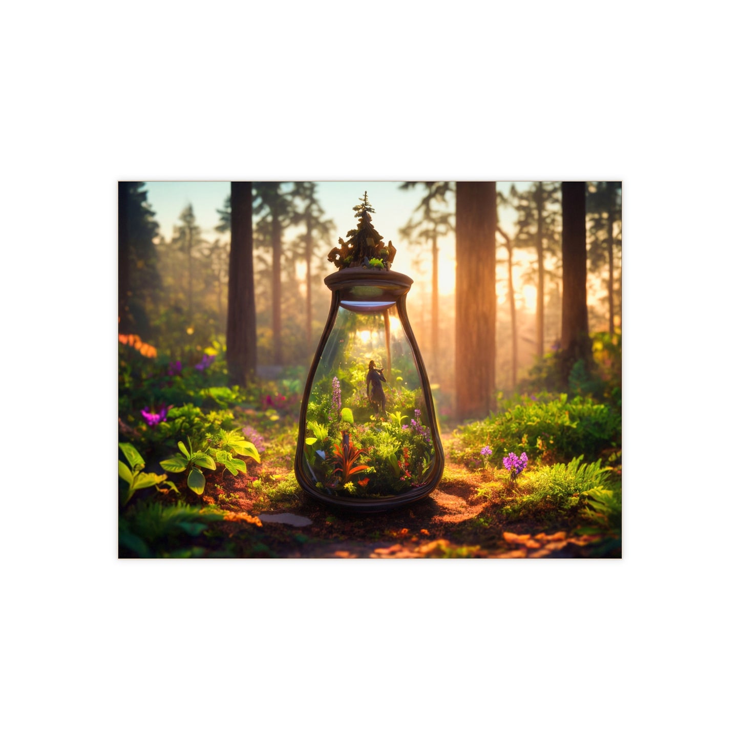 Forest Glass Garden Tile – Pocket-Sized Sunlit Wilderness