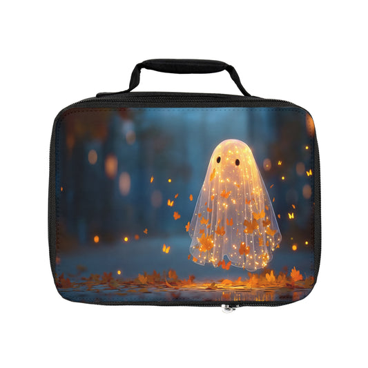 Autumn Ghost Lunch Bag – Whimsical Glow in the Foliage
