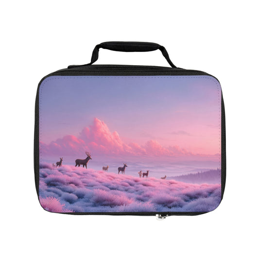 Twilight Herd Lunch Bag – Pink Lavender Meadow Serenity