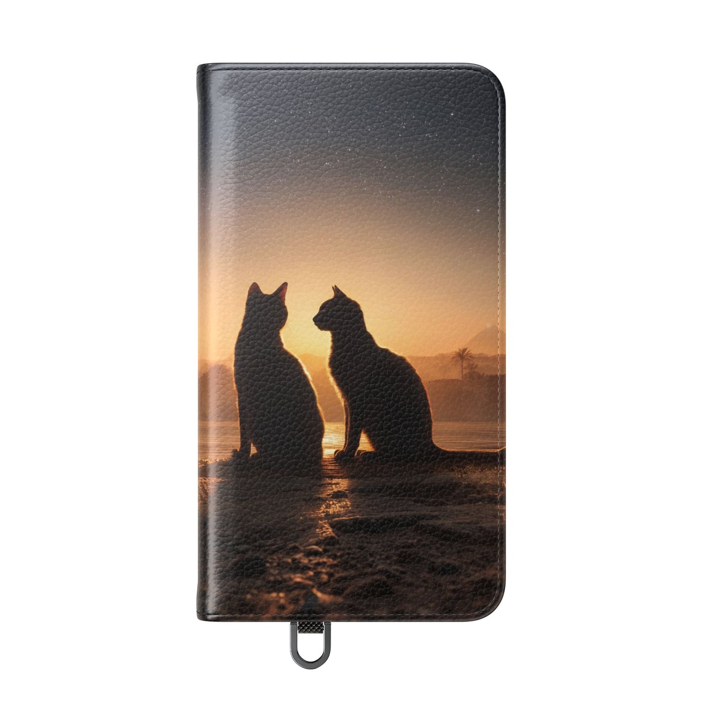 Pharaoh Cats Flip Cases – Starry Nile Guardians on the Bank