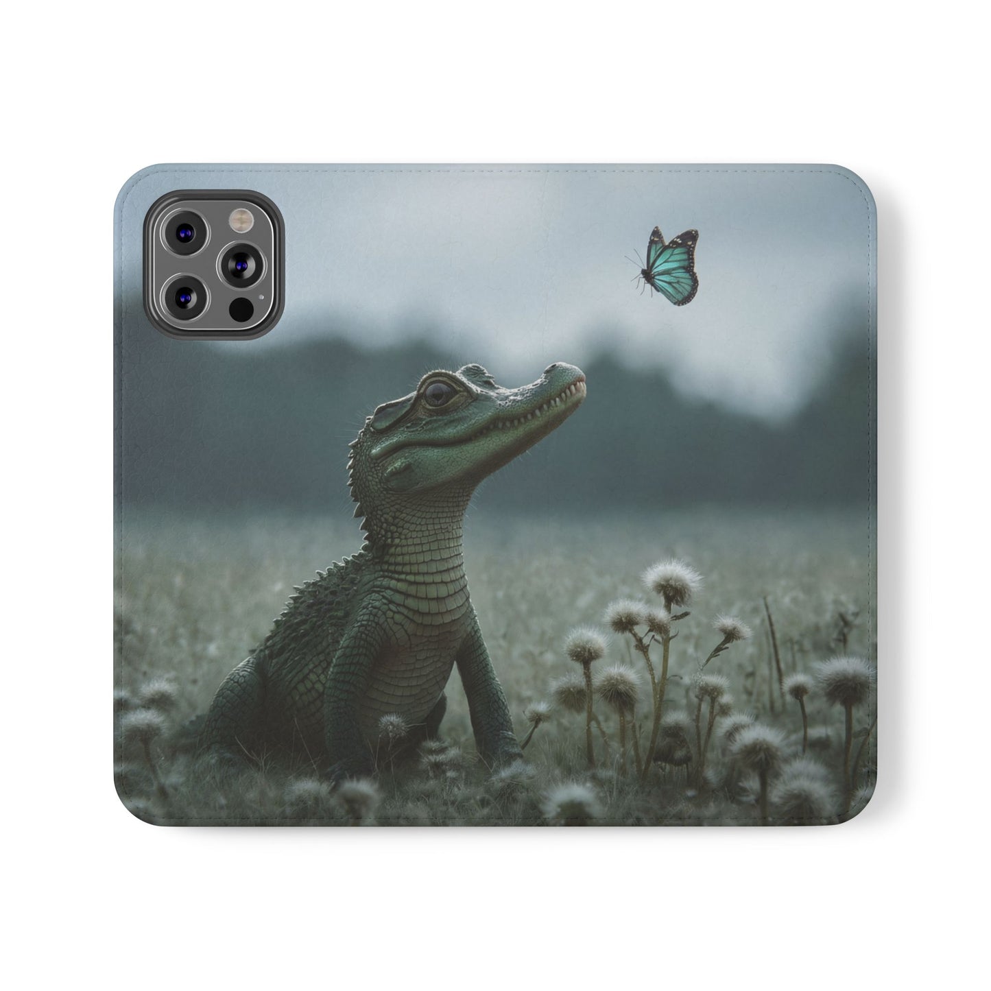 Gentle Croc & Butterfly Flip Cases – Tender Meadow Guardian Scene