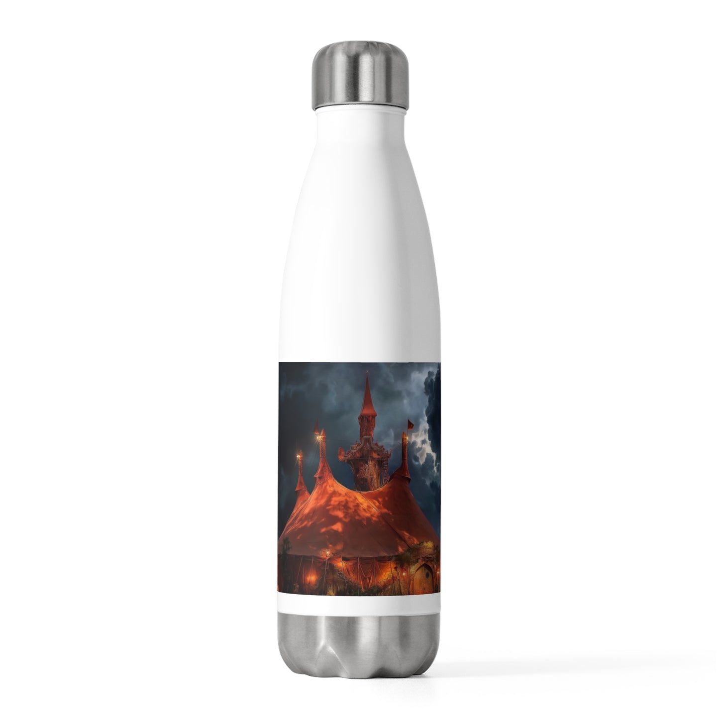 Crimson Carnival Tent Bottle – Midnight Circus Dreamscape