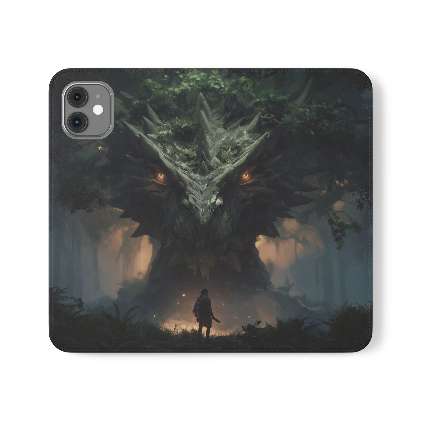 Guardian Beast Flip Cases – Moss-Clad Titan Facing the Wanderer