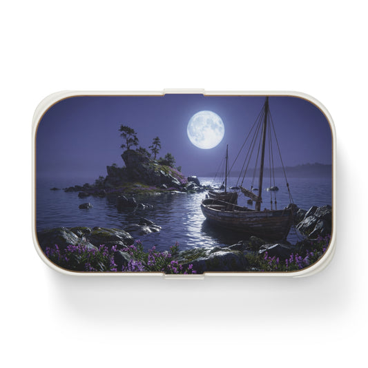 Moonlit Harbor Bento Lunch Box – Whispering Waters & Forgotten Sails
