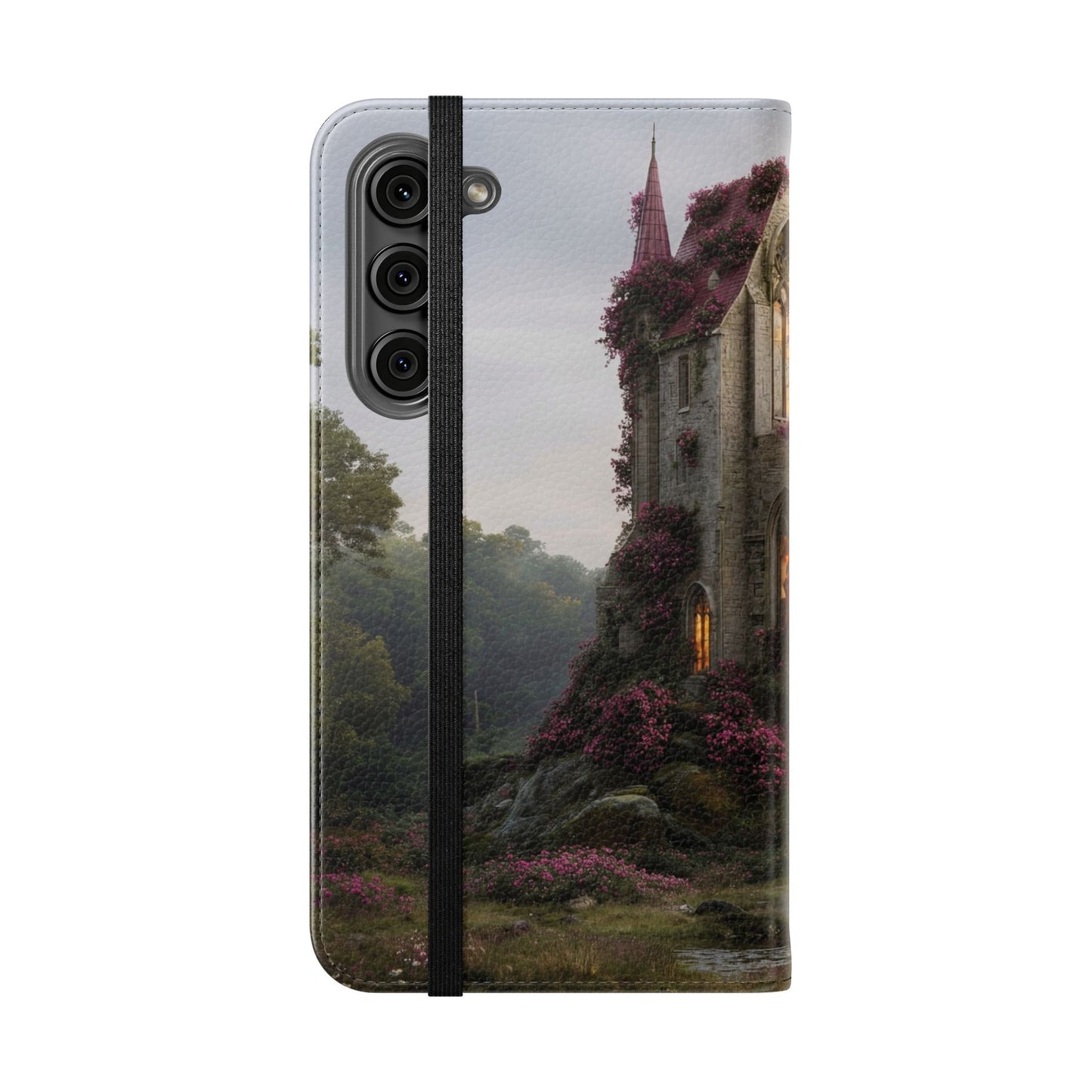 Blossom Spire Flip Cases – Pink Ivy Gothic Castle Cover
