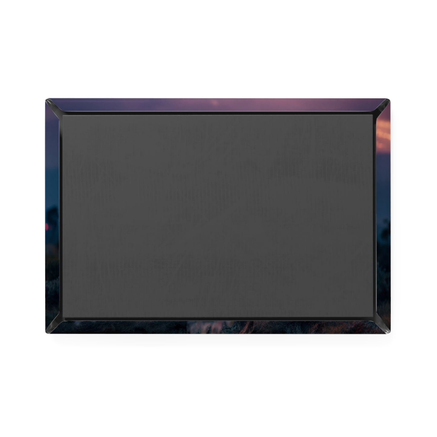 Mystic Camel Rider Button Magnet, Rectangle (1 & 10 pcs) – Sunset Serenity with Glowing Eye